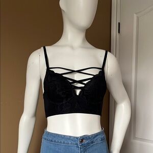La SENZA Black Strappy Lace Bra